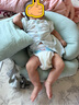 十月结晶婴儿斜坡枕棉面防吐奶呛奶躺靠睡觉哺乳练抬头可机洗0-1岁 山岚绿 实拍图