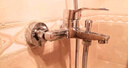 尊驰冷热水龙头淋浴龙头黄铜浴室三联浴缸卫生间花洒混水阀混合开关 【黄铜主体】三联淋浴龙头 实拍图