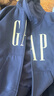 Gap男女装印花字母logo抓绒连帽卫衣休闲660128外套 海军蓝 180/100A(XL) 亚洲尺码 实拍图