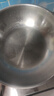 赫巴兹（HZIB）德国炒锅316不锈钢炒菜锅无涂层平底炒锅电磁炉煤燃气通用 全玻璃盖内径30外径 32cm 实拍图