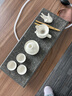 石匠同丰 天然乌金石茶盘（多款式多尺寸）经典功夫茶具茶托盘 大小号茶台 一叶扁舟50*20*3 实拍图