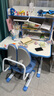 尊眠（ZUNMIAN）儿童学习桌椅写字书桌6-18岁中小学生作业桌椅套装80cm蓝色 实拍图