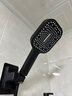 JROR【德国】增压淋浴花洒喷头超强高压家用浴室卫生间洗澡莲蓬头全套 方形增压花洒+1.5米管【耀夜黑】 三档模式丨大水量享酒店式沐浴 实拍图