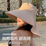 目丸防晒帽女夏季大檐遮脸披肩防紫外线太阳登山帽出游海边骑车遮阳帽 香槟米【大檐护颈】 均码 实拍图