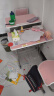 晶霄儿童学习桌椅套装作业课桌子小孩书桌写字桌学校小学生家用可升降 【校园款】双柱课桌+椅 公主粉 实拍图