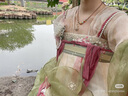 十三余小豆蔻儿[佩玉春风]刺绣粉色裙子印花对襟衫唐制汉服女原创 披帛 M 实拍图