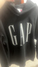 GAP男女装2025秋季新款logo印花抓绒宽松套头连帽衫卫衣786923 黑色 S (165/88A) 亚洲尺码 实拍图