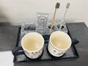 WCZ日本轻奢漱口杯陶瓷情侣刷牙杯卫生间洗漱台面牙缸牙具置物架 【四件套】(满庭金桂+秘密花园) 晒单实拍图