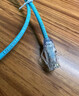 PANDUIT 泛达超六类细网线CAT6A类跳线家用电脑宽带POE监控万兆高速成品线 冰湖蓝 15米 实拍图