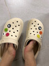 俞兆林（YUZHAOLIN）洞洞鞋女沙滩鞋凉拖鞋厚底增高外穿拖鞋 YF419 卡其 37/38 实拍图