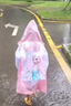 迪士尼儿童雨衣小学生女童带书包位小孩宝宝卡通反光雨披23082冰雪粉XXL 实拍图
