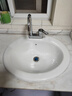 台上盆半嵌入式洗脸盆椭圆形台中盆方形台盆洗手盆台下盆面盆 20寸三孔送.下水器.陶瓷胶 实拍图