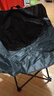 户外折叠椅月亮椅便携钓鱼凳子户外懒人椅导演椅沙滩椅摆摊 加大月亮椅【黑色】 实拍图
