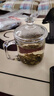 青苹果加厚耐热玻璃茶杯带盖茶饮杯盖杯带把杯子办公家用喝水杯泡茶杯 【热卖1万+】茶韵杯 380ml 实拍图
