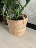 微光里草编花盆摆件藤编海草编织大篮子竹编花盆套绿植家居客厅手提花篮 藤编直筒花篮大号-30*27cm 实拍图