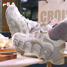 斐乐（FILA） 可颂面包鞋运动鞋女休闲鞋老爹鞋厚底鞋子 豆腐白/燕麦色-TO 36 实拍图