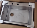 松派厨房水槽304不锈钢水槽双改大单槽水池盆洗菜盆台下盆洗碗槽 左排水槽0涂层+弯形龙头 650*450mm【国标SUS304假一赔十】 实拍图