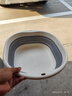 可折叠洗脸盆学生宿舍便携式户外旅行家用塑料折叠式洗菜洗衣盆子 灰白色大号折叠盆 实拍图