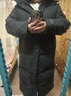 京东京造羽绒服女长款过膝冬季加长加厚东北极寒外套青光黑 XL 实拍图
