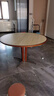可纳浮月岩板实木法式复古圆餐桌北欧家用简约餐桌椅组合Z 【北美黄杨木-岩板】1.25米圆餐桌 实拍图