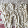 莫代尔女士睡衣女100%纯棉夏季长袖裤开衫休闲宽松大码家居服套装可外穿 【100%纯棉】米白色 L (建议95-125斤) 实拍图