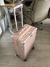 欧遥行李箱次日达小型可登机拉杆旅行箱结实耐用学生大容量拉链密码箱 粉色【升级加厚】轻音万向轮 24英寸 （便携挂钩+USB+水杯架） 实拍图