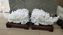 菲斯铂亚天然玉石白菜摆件家居酒柜办公室招财摆件送公司乔迁开业工艺礼品 96-100+配实木底座 实拍图