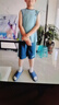 左西男童夏装套装2025儿童夏季速干篮球服运动背心两件套 蓝灰色 160 实拍图