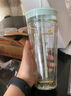 星巴克（Starbucks）杯子玻璃杯仙雾绿切面款双层玻璃吸管杯591ml男女士送礼礼物 实拍图