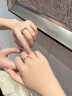 中国黄金（CHINA GOLD）S999银爱你如初情侣戒指男女一对活口对戒情人节520送女朋友礼物 （刻字/贺卡）爱你如初戒指【情侣一对】 实拍图