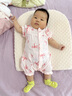 颗粒熊婴儿衣服夏季薄款宝宝短袖纯棉连体衣新生儿百天外出服 粉色66 实拍图