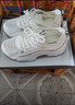 达芙妮运动休闲鞋女百搭网面透气小白鞋轻便舒适厚底老爹鞋女鞋 白银 41 实拍图