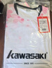 kawasaki川崎羽毛球服女款速干T恤运动短裙繁花似锦套装A2808 霜白 S  实拍图