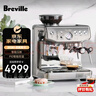 铂富（Breville）BES876半自动意式咖啡机 家用咖啡粉制作 多功能咖啡机 流光银Brushed Stainless Steel 实拍图