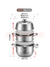 美厨（maxcook）蒸锅全304不锈钢32cm三层蒸锅感温复底汤锅 燃气电磁炉通用MCZ750 实拍图