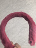 纯色兔毛发箍批发女生简约简单光板白搭百变配件长毛短毛毛绒发箍 深红色【1个】 实拍图