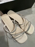 达芙妮凉鞋女夏季外穿2025新款一鞋两穿鞋子女配裙子拖鞋海边气质凉拖鞋 月光白【凉拖两穿- 4cm粗跟】 37 实拍图