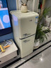 志高复古冰箱小型大容量家用租房电冰箱 化妆品网红冰箱冷藏冷冻一级能效小冰箱节能省电 177L【奶白色复古款】 实拍图