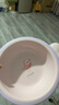茶花初生婴儿洗脸盆新生儿童用品洗屁股可爱加厚把手PP用宝宝面盆小盆 2件套【粉色+绿色】 实拍图