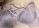 ubras【虞书欣同款】日光香草文胸蕾丝网纱大胸显小透气无钢圈美背内衣 虞书欣同款香缇紫-文胸 M 75A/75B 实拍图