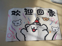 线条小狗入户地垫客厅玄关厨房茶几旁脚垫防滑水晶绒防尘可裁地毯 回家啦小狗等你 40*60CM 实拍图