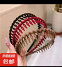 植绒洗脸发箍女款压发圈带齿防滑发旅头箍女2024新款发夹头饰发捆 颜色随机发 实拍图
