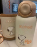 史努比（SNOOPY）双盖儿童保温杯吸管直饮两用水杯316不锈钢学生杯子520ML大容量咖 实拍图