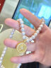 中国黄金（CHINA GOLD）淡水珍珠项链女款足金八宝罗盘吊坠圣诞节实用生日礼物送女友妈妈 足金八宝罗盘珍珠项链 金重约2.3g 实拍图