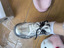 惜蕾【轻奢潮鞋】女鞋德训鞋女增高老爹鞋女轻便阿甘鞋女休闲运动鞋女 银色 36 (230mm) 实拍图