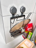 慕家（MOEGA）吸盘锅盖架壁挂式免打孔厨房置物架多功能收纳架菜板架多层砧板架 【枪灰银】吸盘锅盖架（双层） 实拍图