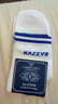 哈吉斯（HAZZYS）配饰 HRC系列中筒袜【3A抗菌】休闲袜男袜子AAHZ1YBA023 白色WT 1双 均码 实拍图