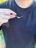 中国黄金（CHINA GOLD）黄金九眼天珠项链女男款足金转运珠玛瑙吊坠情人节生日礼物送女友 今/次日达*九眼天珠【黑玛瑙金珠】0.92g 实拍图