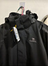 骆驼（CAMEL）三防冲锋衣户外登山服防水防风防污三合一保暖时尚运动外套 A9W114120-1X，黑色，女 S 实拍图