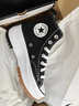 匡威（Converse）官方 Run Star Hike高帮帆布流星厚底鞋黑色166800C 166800C/黑色 38 实拍图